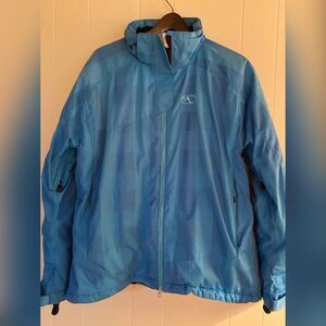 Marker Jacket Women’s 16 Blue Plaid Ski Snowboard Outdoor Zip Pockets